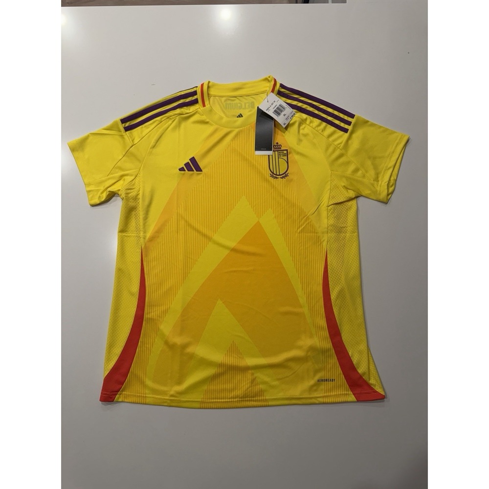 Adidas Belgium Womens Away Jersey Yellow JD7436 XL NWT